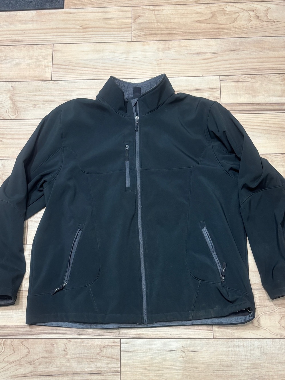 Men's Lightweight Black Jacket with Full Zip
